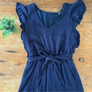 Navy Blue Jumpsuit with Waist Tie